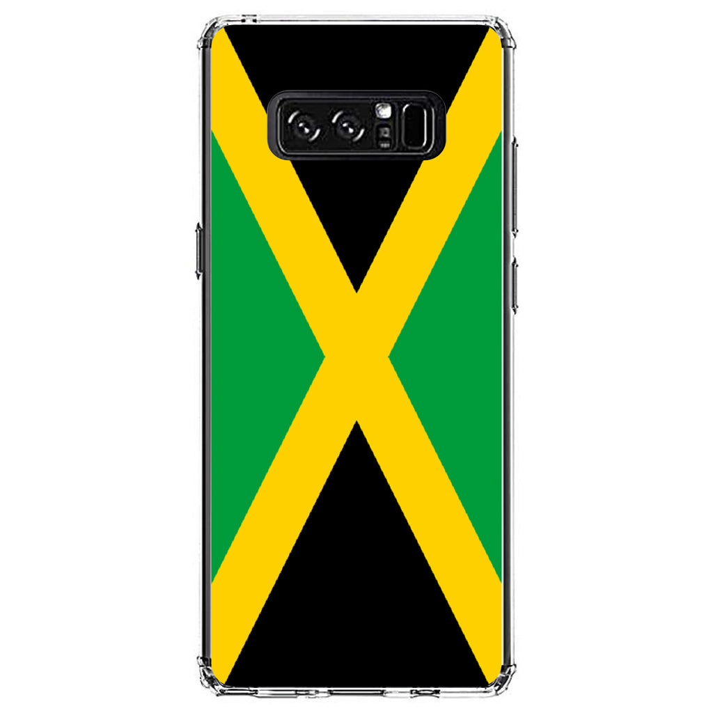 Jamaica Flag Black Green Yellow Clear Shockproof iPhone Case, view 12