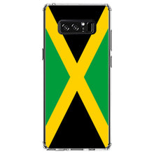 DistinctInk® Clear Shockproof Hybrid Case for Apple iPhone / Samsung Galaxy / Google Pixel - Jamaica Flag Black Green Yellow