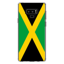 DistinctInk® Clear Shockproof Hybrid Case for Apple iPhone / Samsung Galaxy / Google Pixel - Jamaica Flag Black Green Yellow