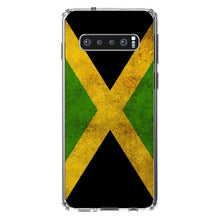 DistinctInk® Clear Shockproof Hybrid Case for Apple iPhone / Samsung Galaxy / Google Pixel - Jamaica Old Flag Black Green Yellow