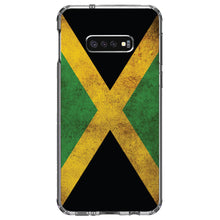DistinctInk® Clear Shockproof Hybrid Case for Apple iPhone / Samsung Galaxy / Google Pixel - Jamaica Old Flag Black Green Yellow