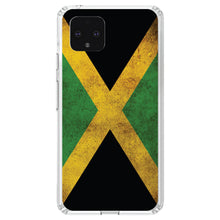 DistinctInk® Clear Shockproof Hybrid Case for Apple iPhone / Samsung Galaxy / Google Pixel - Jamaica Old Flag Black Green Yellow