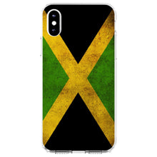 DistinctInk® Clear Shockproof Hybrid Case for Apple iPhone / Samsung Galaxy / Google Pixel - Jamaica Old Flag Black Green Yellow
