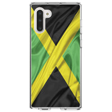 DistinctInk® Clear Shockproof Hybrid Case for Apple iPhone / Samsung Galaxy / Google Pixel - Jamaica Waving Flag Black Green Yellow