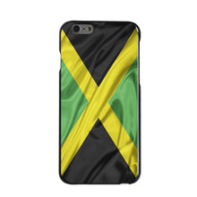 DistinctInk® Hard Plastic Snap-On Case for Apple iPhone or Samsung Galaxy - Jamaica Waving Flag