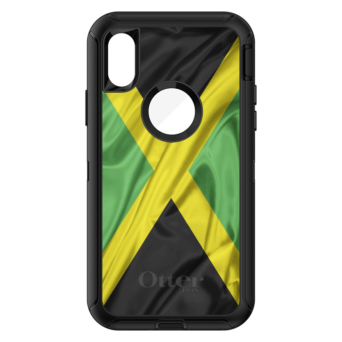 Jamaica Waving Flag OtterBox Defender Case for iPhone & Galaxy, view 3