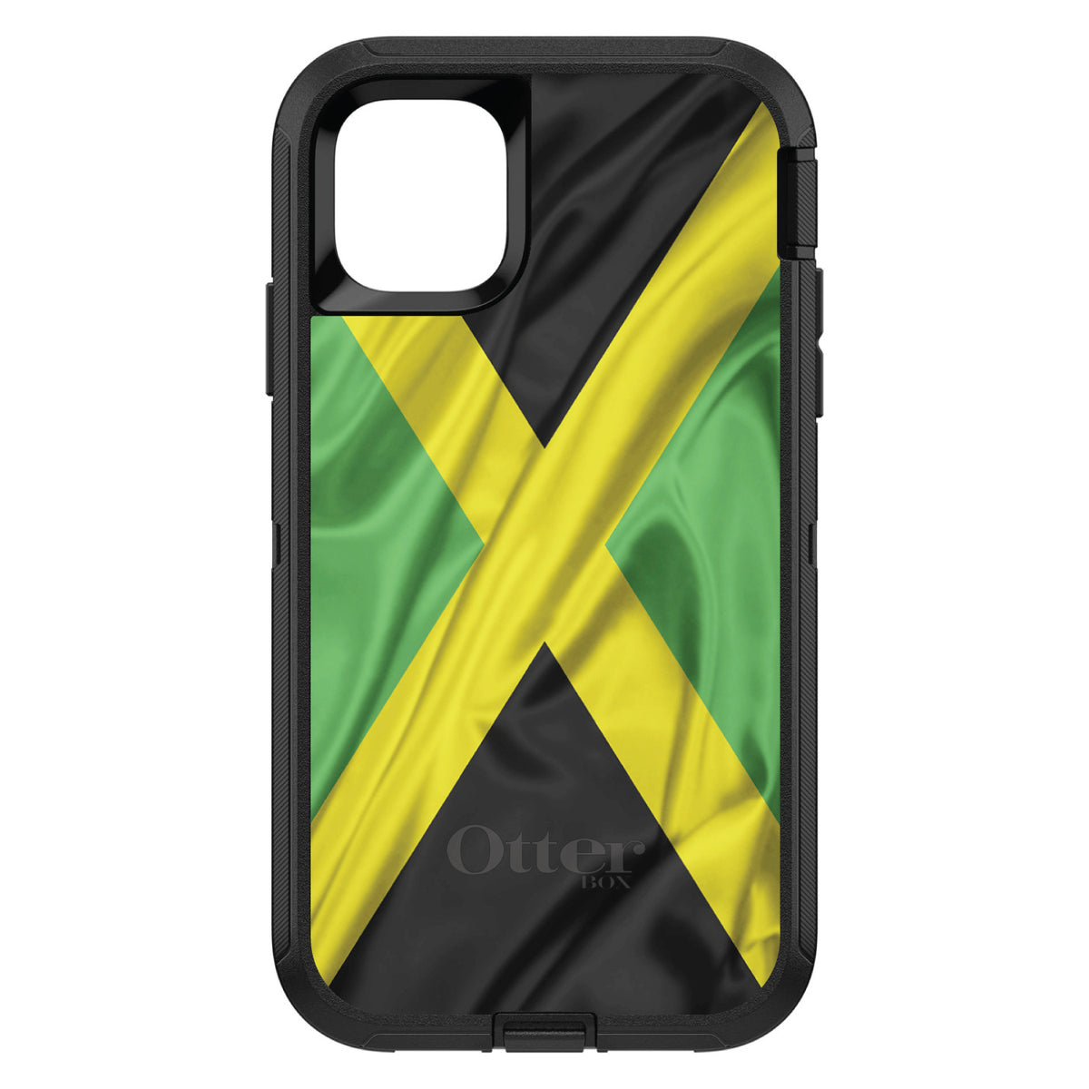 Jamaica Waving Flag OtterBox Defender Case for iPhone & Galaxy, view 2