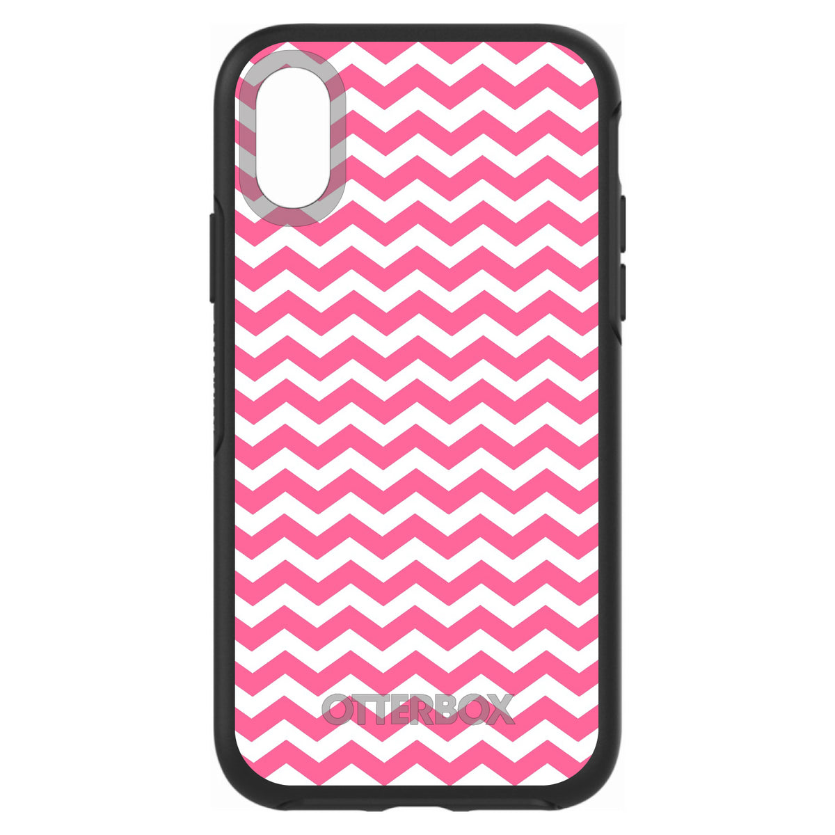 Pink White Chevron Stripes Wave OtterBox Symmetry Case for iPhone & Galaxy, view 4