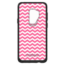 DistinctInk™ OtterBox Symmetry Series Case for Apple iPhone / Samsung Galaxy / Google Pixel - Pink White Chevron Stripes Wave