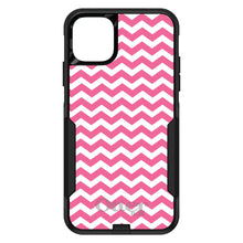 DistinctInk™ OtterBox Commuter Series Case for Apple iPhone or Samsung Galaxy - Pink White Chevron Stripes Wave