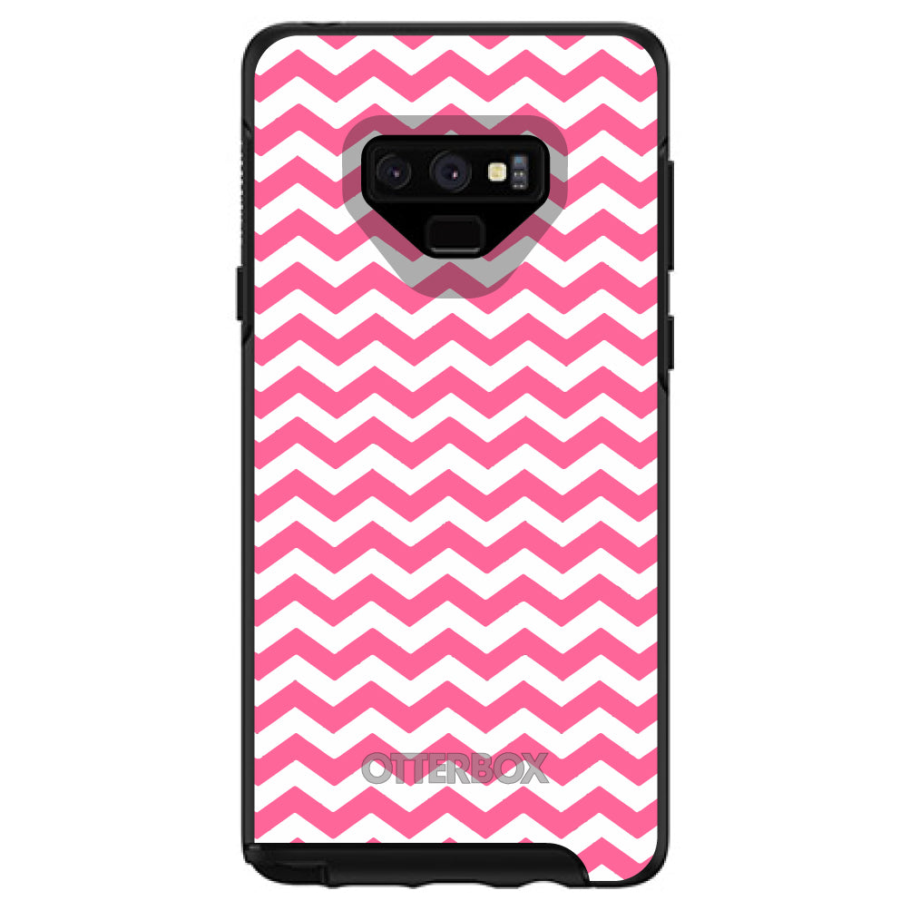 Pink White Chevron Stripes Wave OtterBox Symmetry Case for iPhone & Galaxy, view 13