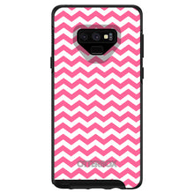 DistinctInk™ OtterBox Symmetry Series Case for Apple iPhone / Samsung Galaxy / Google Pixel - Pink White Chevron Stripes Wave