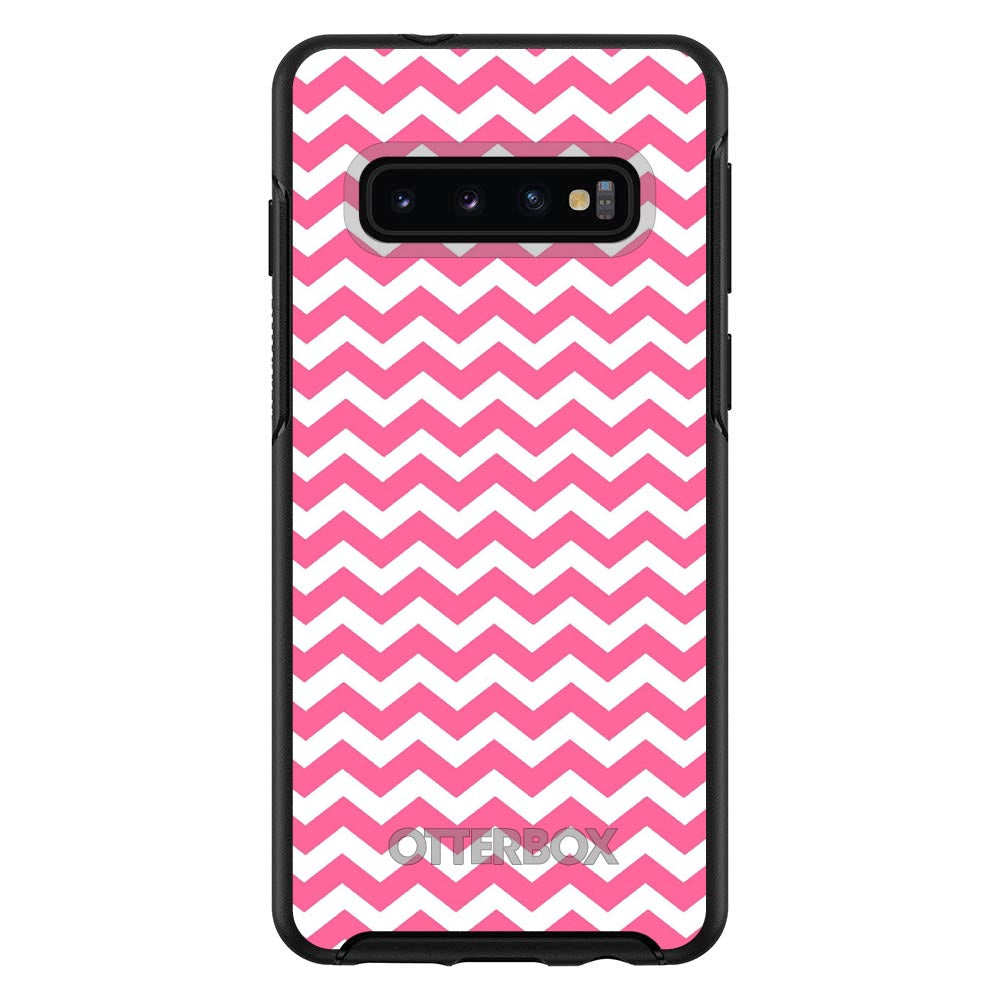 Pink White Chevron Stripes Wave OtterBox Symmetry Case for iPhone & Galaxy, view 6