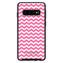 DistinctInk™ OtterBox Symmetry Series Case for Apple iPhone / Samsung Galaxy / Google Pixel - Pink White Chevron Stripes Wave