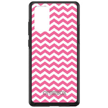 DistinctInk™ OtterBox Symmetry Series Case for Apple iPhone / Samsung Galaxy / Google Pixel - Pink White Chevron Stripes Wave