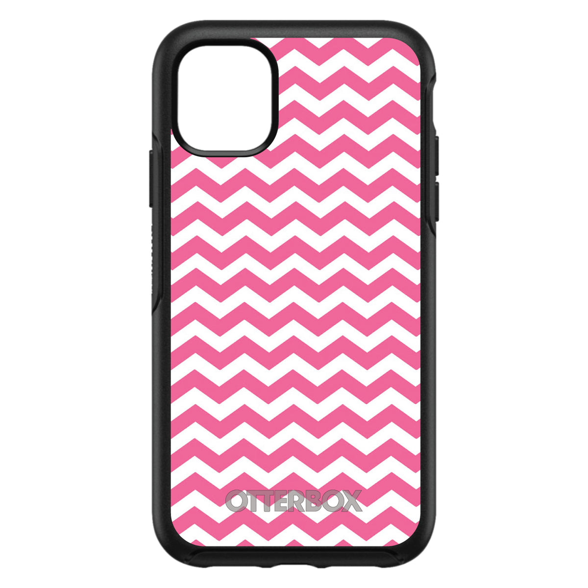 Pink White Chevron Stripes Wave OtterBox Symmetry Case for iPhone & Galaxy
