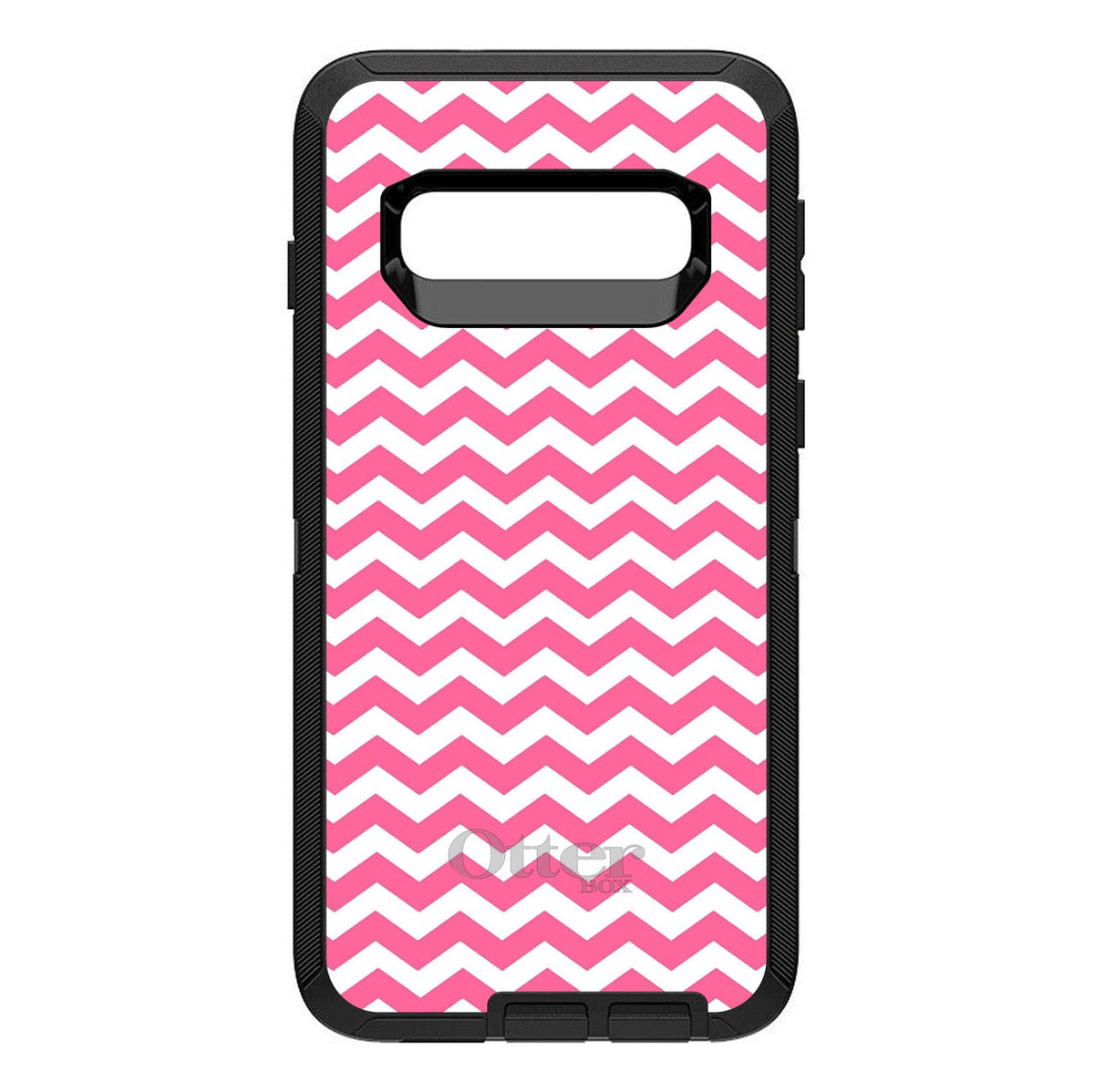 Pink White Chevron Stripes Wave OtterBox Defender Case for iPhone & Galaxy, view 6