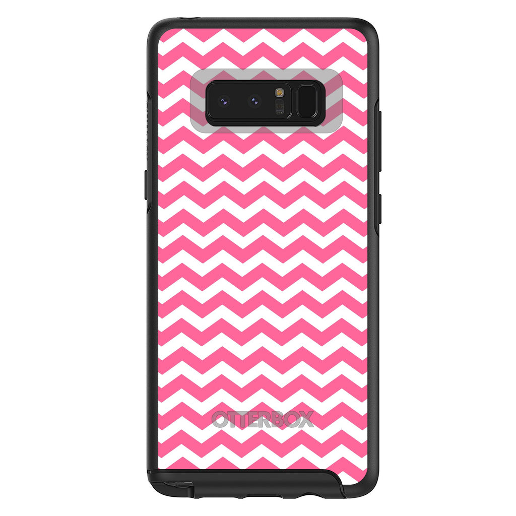 Pink White Chevron Stripes Wave OtterBox Symmetry Case for iPhone & Galaxy, view 14