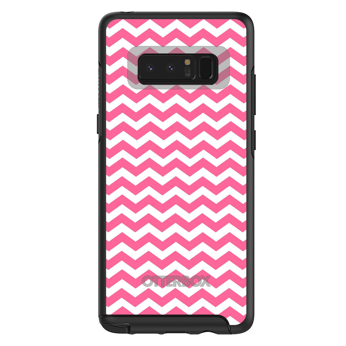 Pink White Chevron Stripes Wave OtterBox Symmetry Case for iPhone & Galaxy, view 14