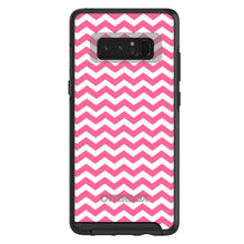 DistinctInk™ OtterBox Symmetry Series Case for Apple iPhone / Samsung Galaxy / Google Pixel - Pink White Chevron Stripes Wave