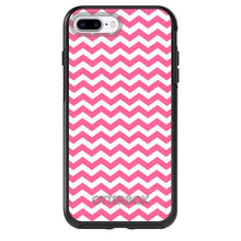 DistinctInk™ OtterBox Symmetry Series Case for Apple iPhone / Samsung Galaxy / Google Pixel - Pink White Chevron Stripes Wave