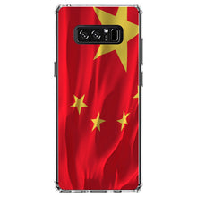DistinctInk® Clear Shockproof Hybrid Case for Apple iPhone / Samsung Galaxy / Google Pixel - China Waving Flag Chinese