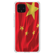 DistinctInk® Clear Shockproof Hybrid Case for Apple iPhone / Samsung Galaxy / Google Pixel - China Waving Flag Chinese