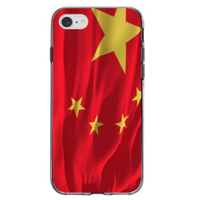 DistinctInk® Clear Shockproof Hybrid Case for Apple iPhone / Samsung Galaxy / Google Pixel - China Waving Flag Chinese
