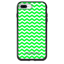 DistinctInk™ OtterBox Symmetry Series Case for Apple iPhone / Samsung Galaxy / Google Pixel - Green White Chevron Stripes Wave
