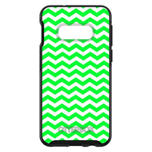 DistinctInk™ OtterBox Symmetry Series Case for Apple iPhone / Samsung Galaxy / Google Pixel - Green White Chevron Stripes Wave