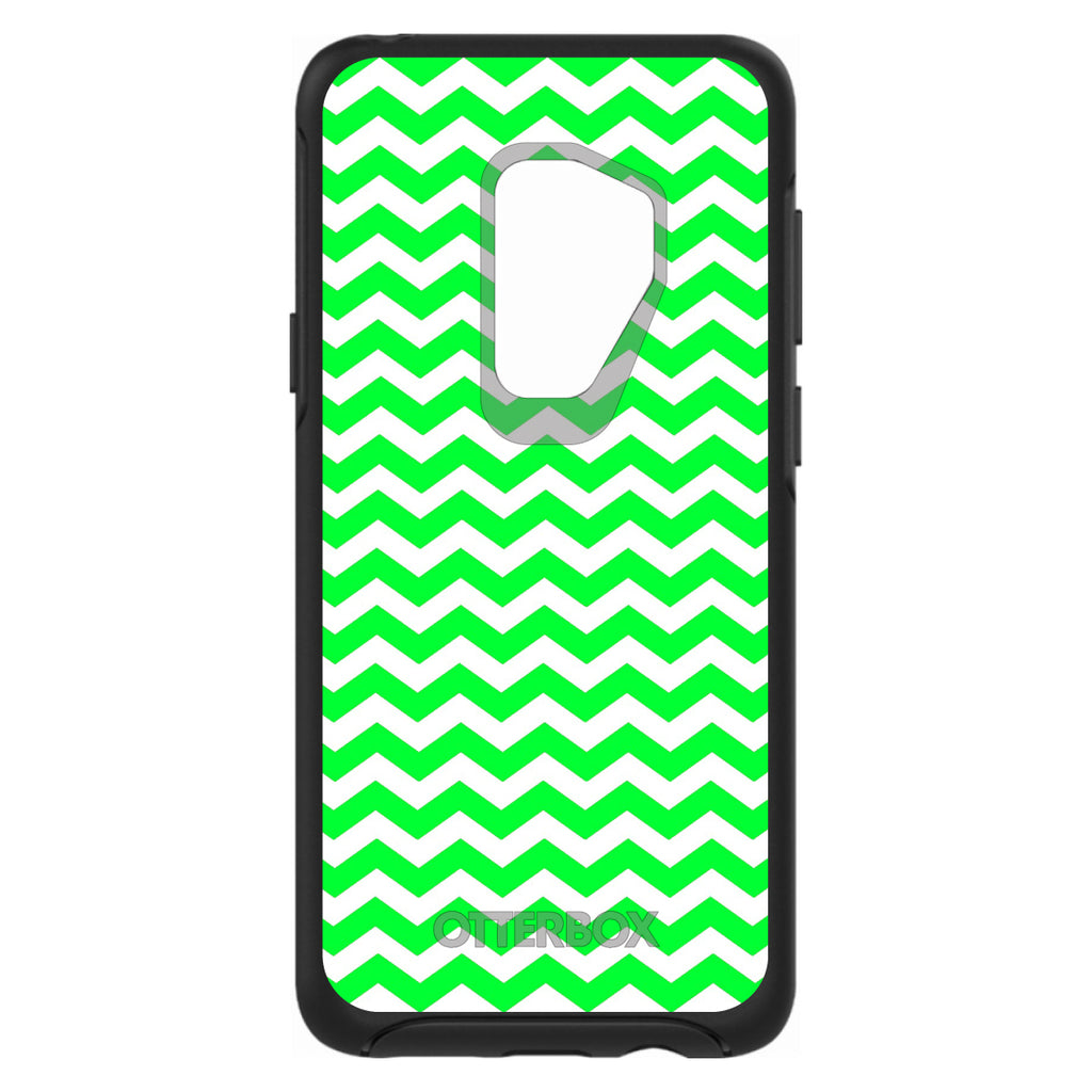 Green White Chevron Stripes Wave OtterBox Symmetry Case for iPhone & Galaxy, view 9