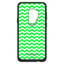 DistinctInk™ OtterBox Symmetry Series Case for Apple iPhone / Samsung Galaxy / Google Pixel - Green White Chevron Stripes Wave