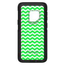 DistinctInk™ OtterBox Commuter Series Case for Apple iPhone or Samsung Galaxy - Green White Chevron Stripes Wave