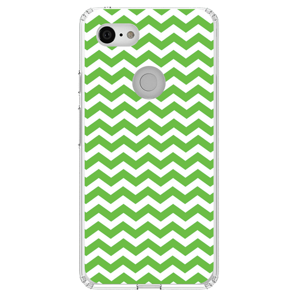 Green White Chevron Stripes Wave Clear Shockproof iPhone Case, view 22
