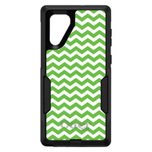 DistinctInk™ OtterBox Commuter Series Case for Apple iPhone or Samsung Galaxy - Green White Chevron Stripes Wave