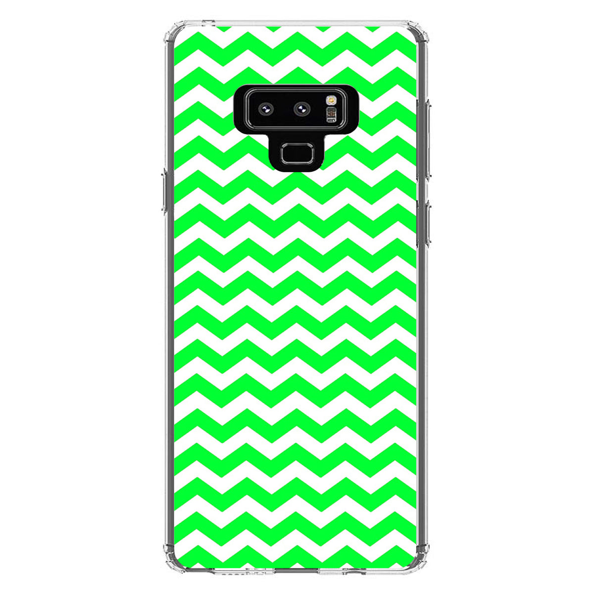 Green White Chevron Stripes Wave Clear Shockproof iPhone Case, view 11