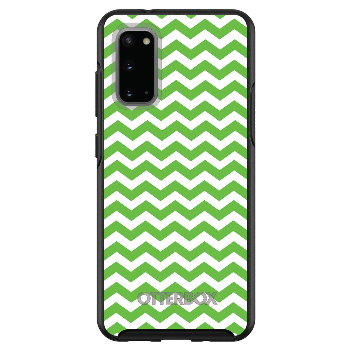 Green White Chevron Stripes Wave OtterBox Symmetry Case for iPhone & Galaxy, view 5