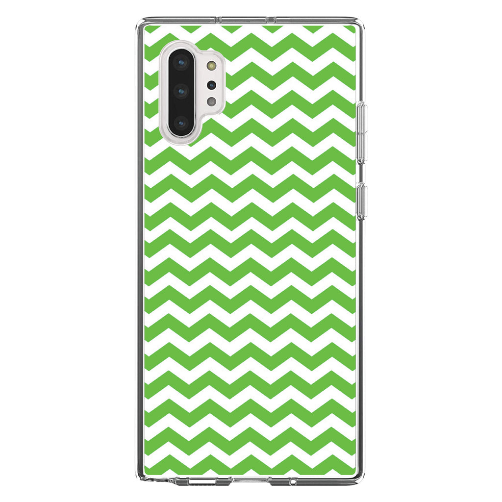 Green White Chevron Stripes Wave Clear Shockproof iPhone Case, view 10