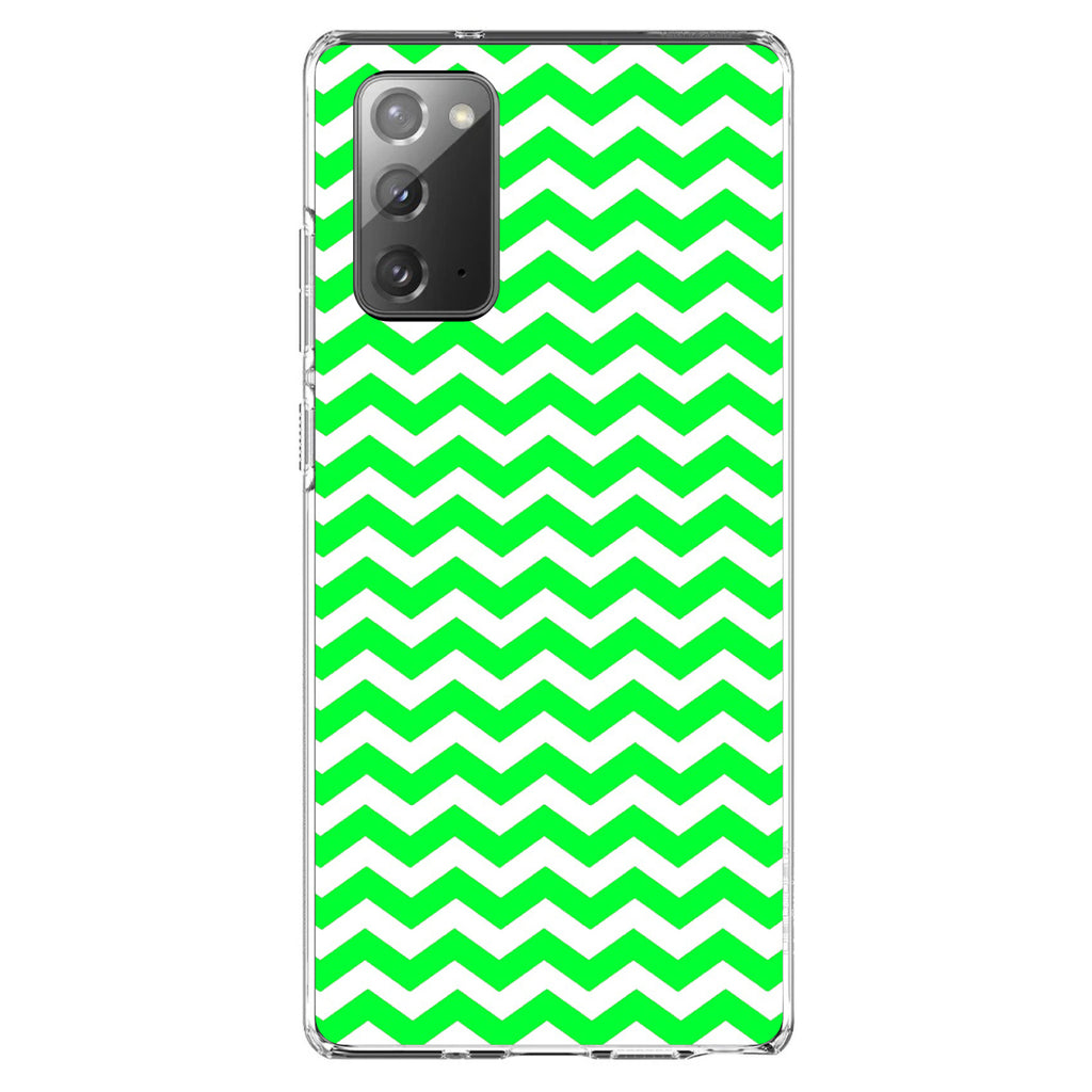 Green White Chevron Stripes Wave Clear Shockproof iPhone Case, view 8