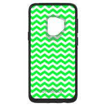 DistinctInk™ OtterBox Symmetry Series Case for Apple iPhone / Samsung Galaxy / Google Pixel - Green White Chevron Stripes Wave
