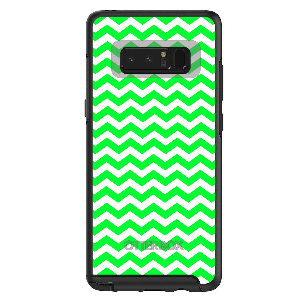 Green White Chevron Stripes Wave OtterBox Symmetry Case for iPhone & Galaxy, view 14