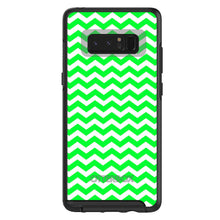 DistinctInk™ OtterBox Symmetry Series Case for Apple iPhone / Samsung Galaxy / Google Pixel - Green White Chevron Stripes Wave