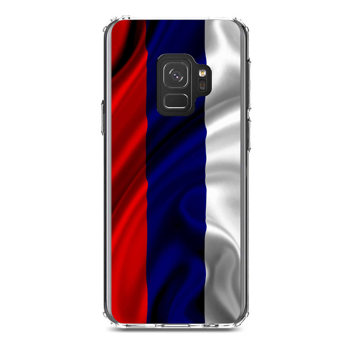 Russia Russian Waving Flag Red Yellow Clear Shockproof iPhone Case, view 19