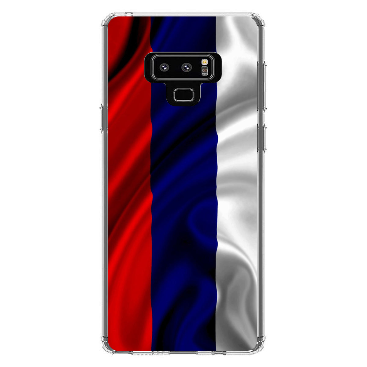 Russia Russian Waving Flag Red Yellow Clear Shockproof iPhone Case, view 11