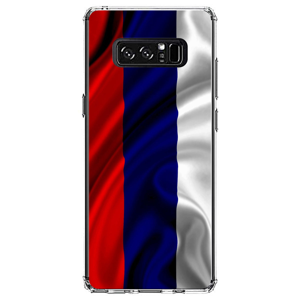 Russia Russian Waving Flag Red Yellow Clear Shockproof iPhone Case, view 12