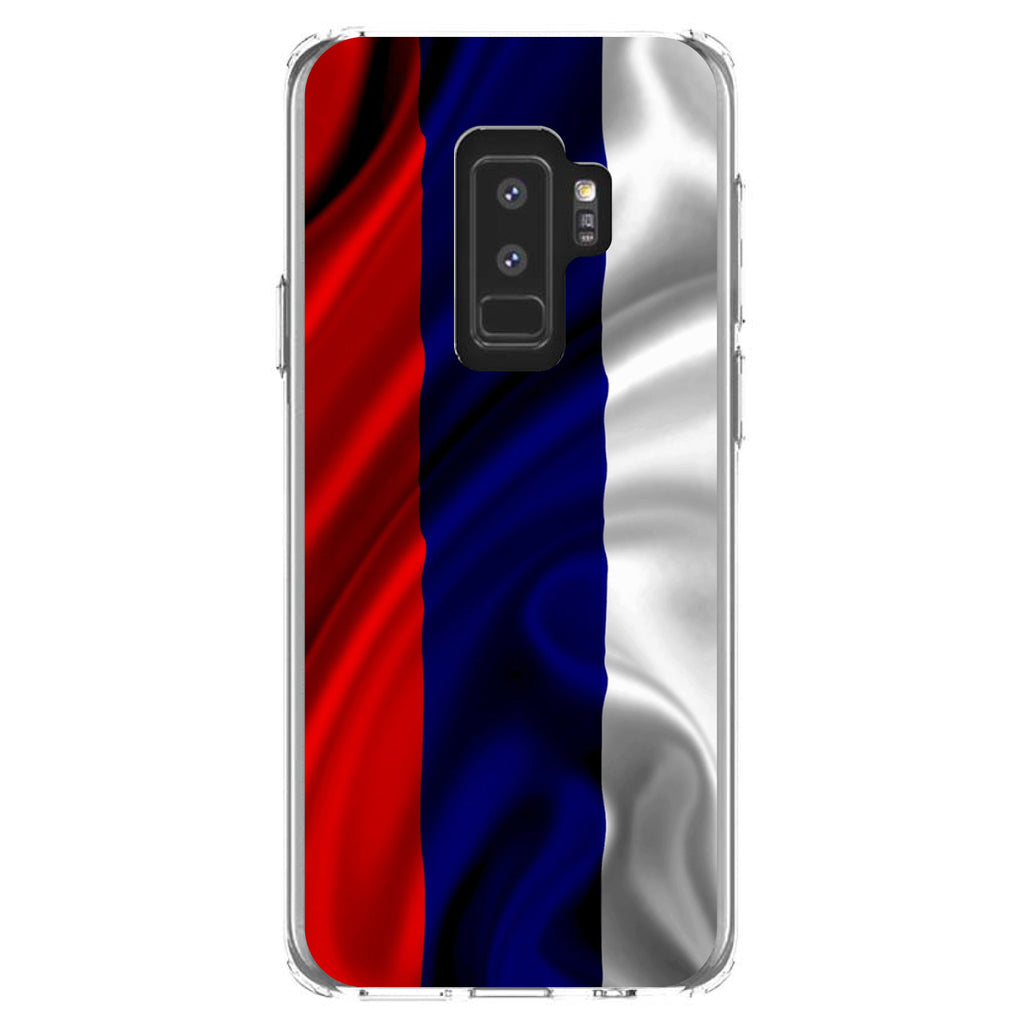 Russia Russian Waving Flag Red Yellow Clear Shockproof iPhone Case, view 20