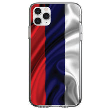 DistinctInk® Clear Shockproof Hybrid Case for Apple iPhone / Samsung Galaxy / Google Pixel - Russia Russian Waving Flag Red Yellow