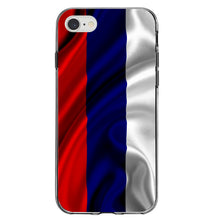 DistinctInk® Clear Shockproof Hybrid Case for Apple iPhone / Samsung Galaxy / Google Pixel - Russia Russian Waving Flag Red Yellow
