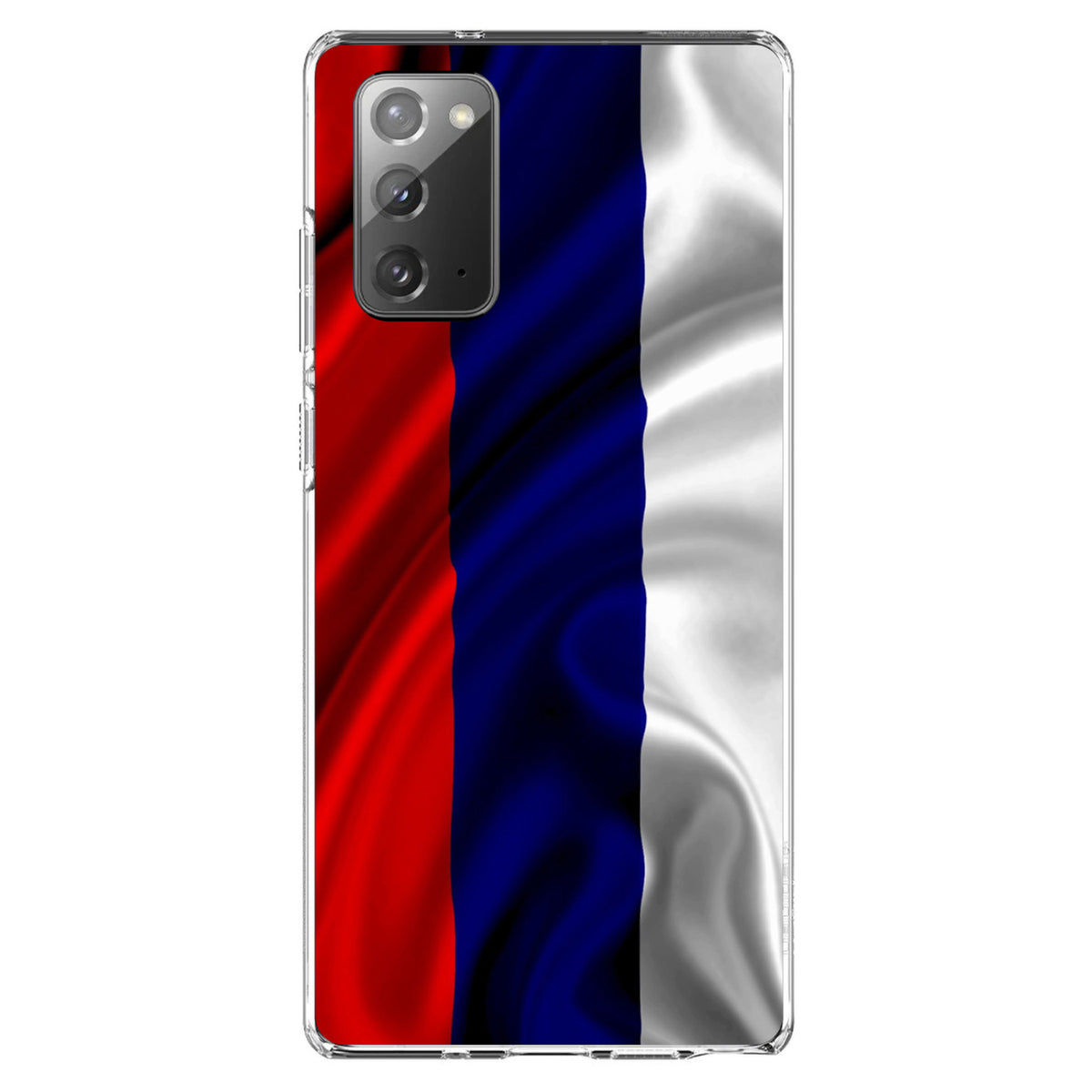 Russia Russian Waving Flag Red Yellow Clear Shockproof iPhone Case, view 8