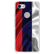 DistinctInk® Clear Shockproof Hybrid Case for Apple iPhone / Samsung Galaxy / Google Pixel - Russia Russian Waving Flag Red Yellow